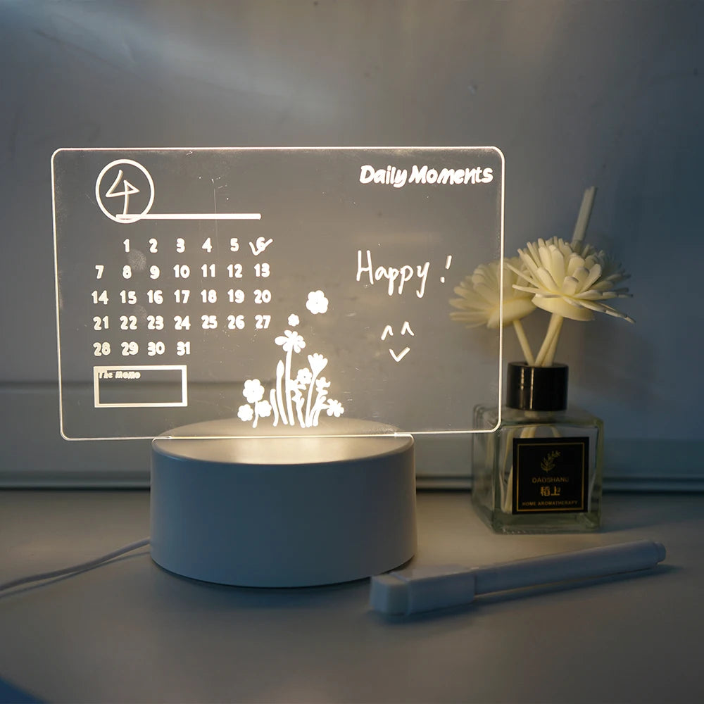 Acrylic LED WriteLite Calendar